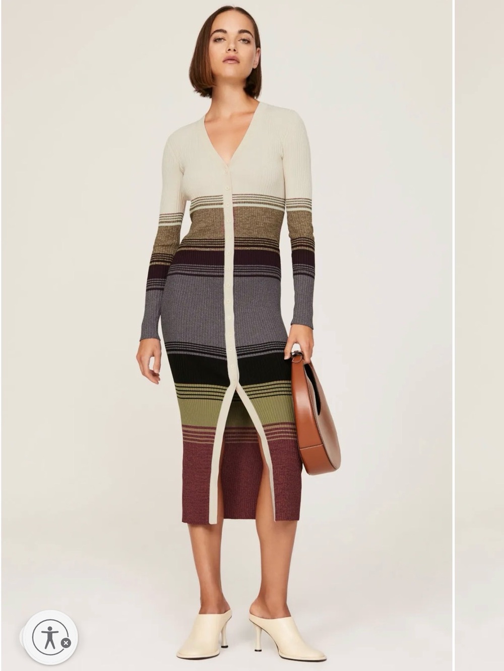 Staud Sahara Stripe Shoko Sweater Dress - Picture 2 of 7